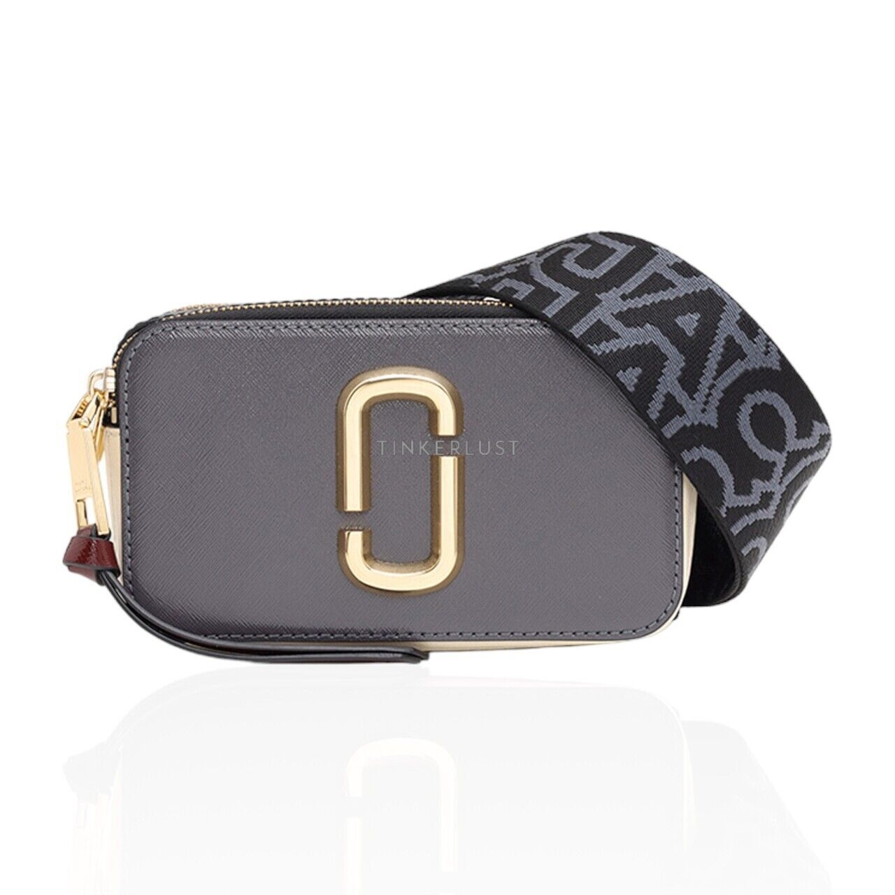 Marc Jacobs Small The Snapshot Camera Bag in Shadow Multi with Logo Webbing Straps Sling Bag