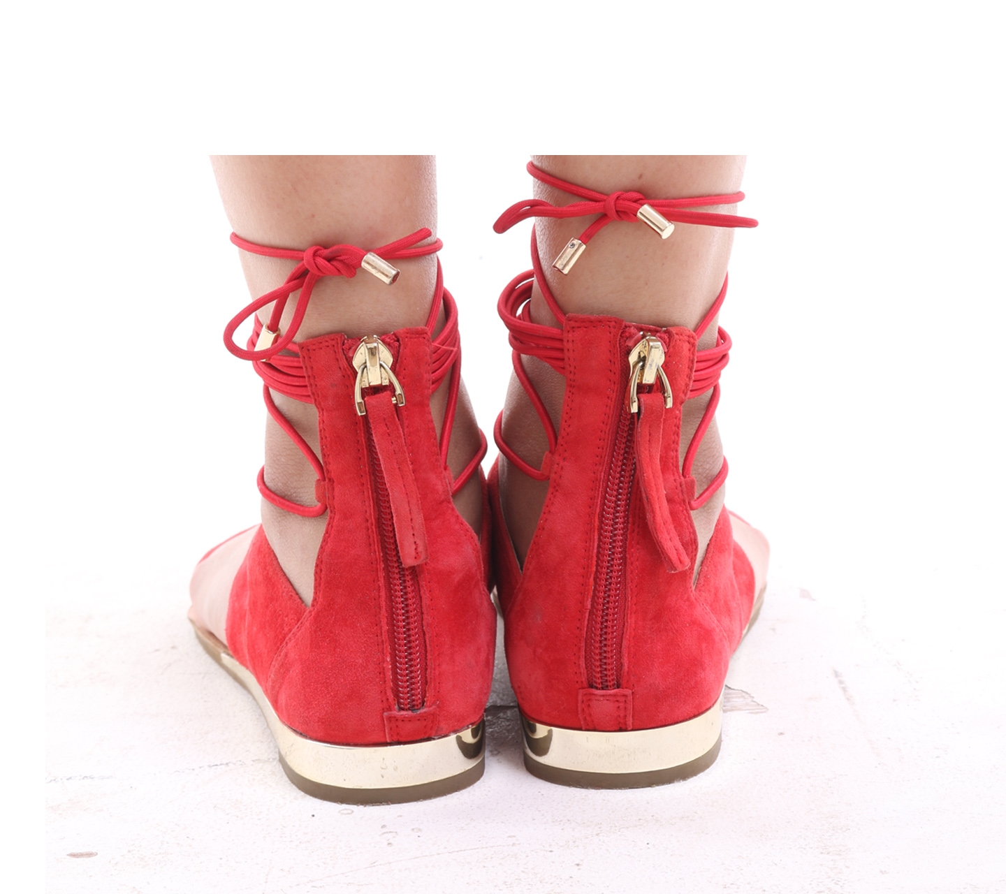 Staccato Red Strap Sandals	