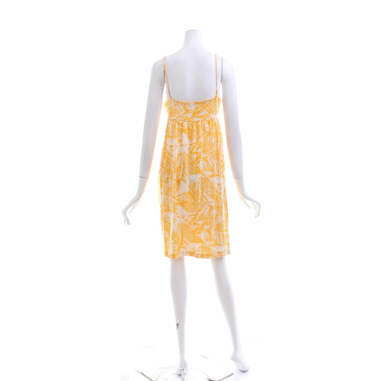 Diane Von Furstenberg Yellow & White Jacklyn Mini Dress