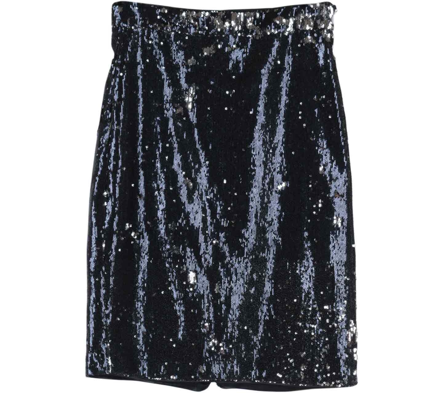 Zara Black Sequins Mini Skirt