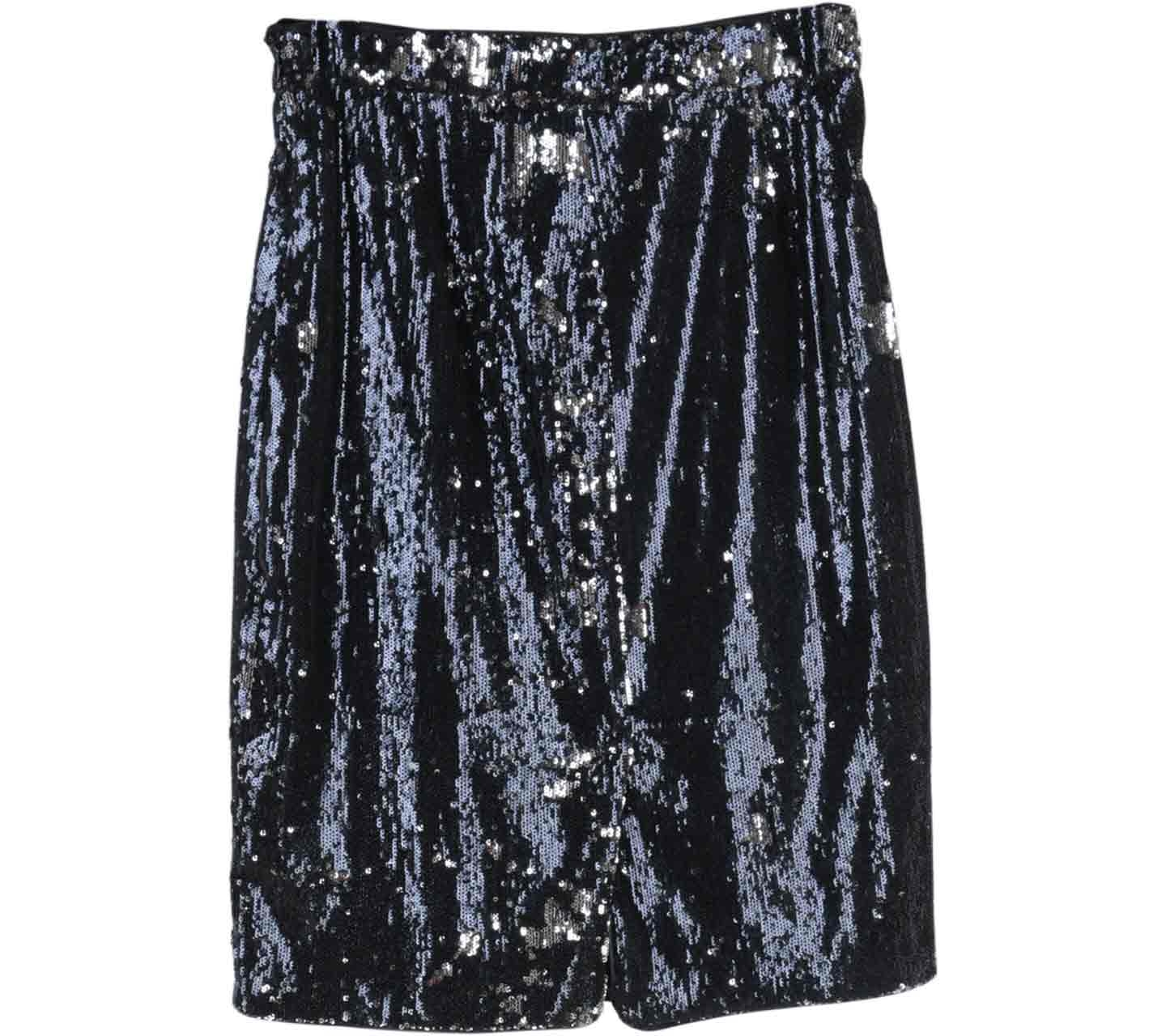 Zara Black Sequins Mini Skirt