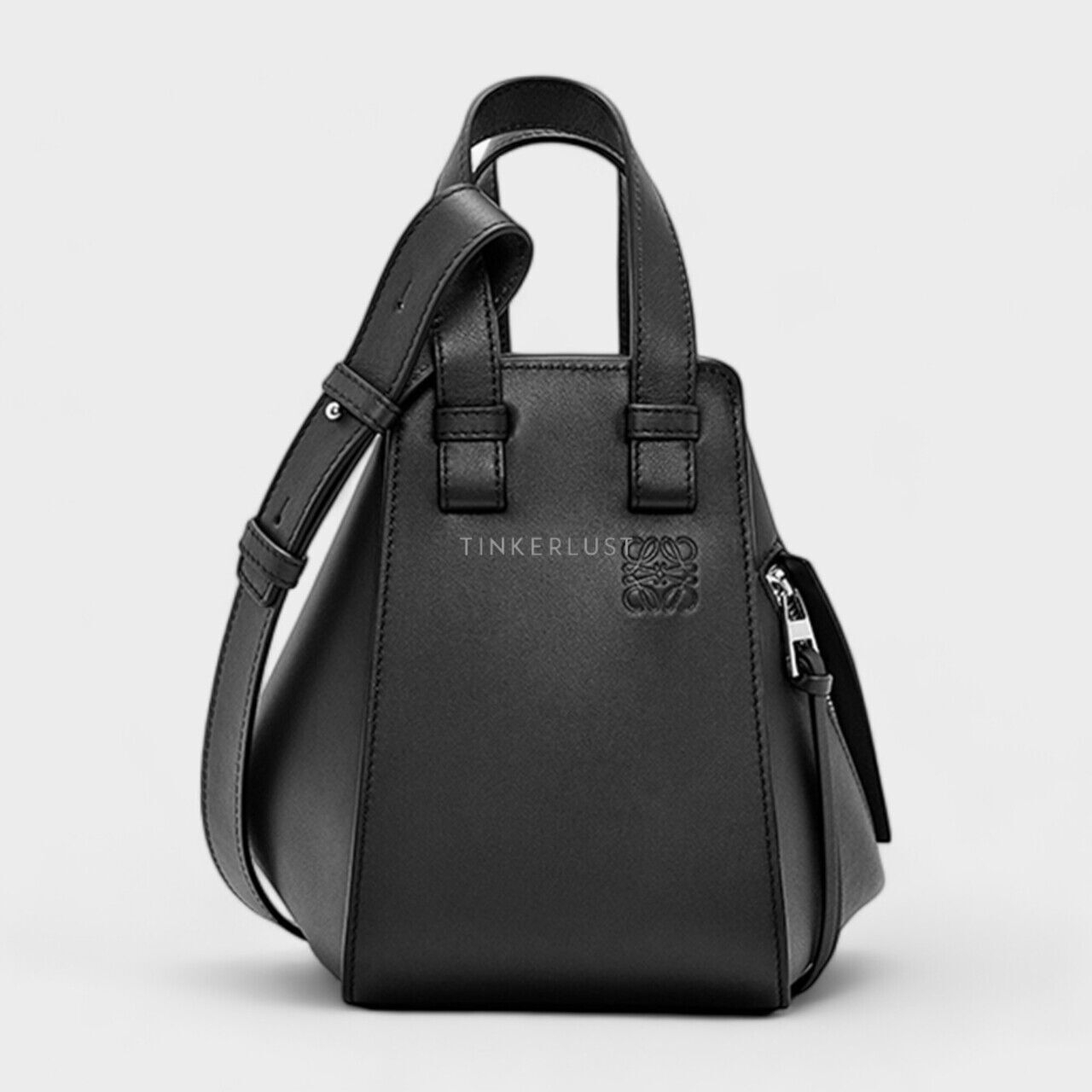 Loewe Hammock Compact Bag in Black Classic Calfskin Shoulder Bag