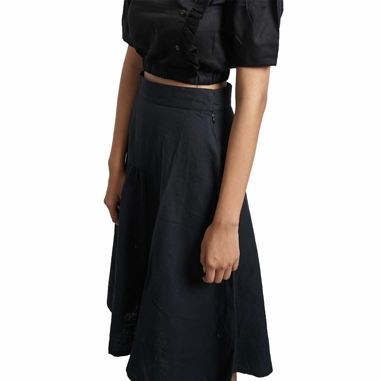 Ensemble Black Cailin Midi Skirt [L]