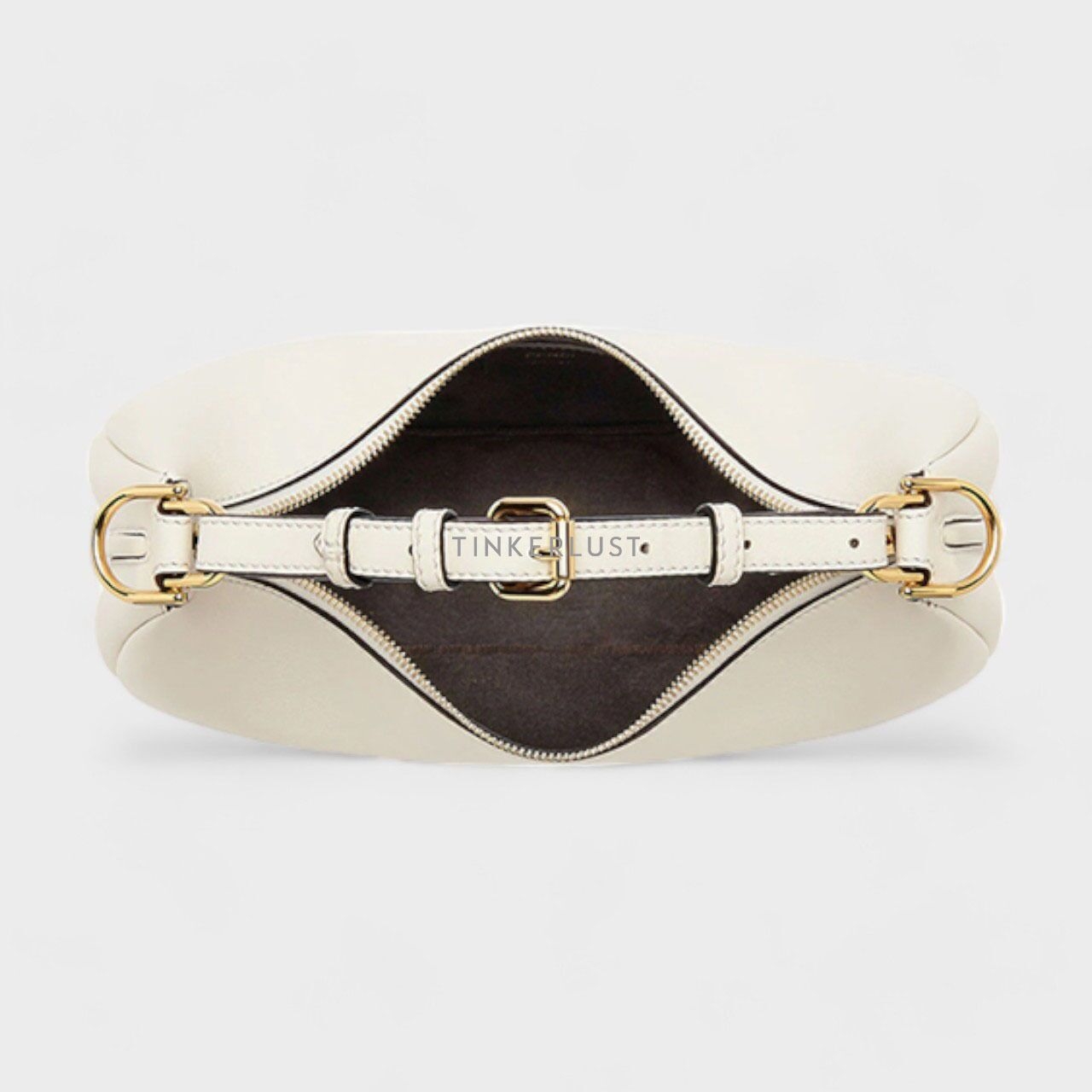 Fendi Small Fendigraphy in White Calf Leather Shoulder Bag