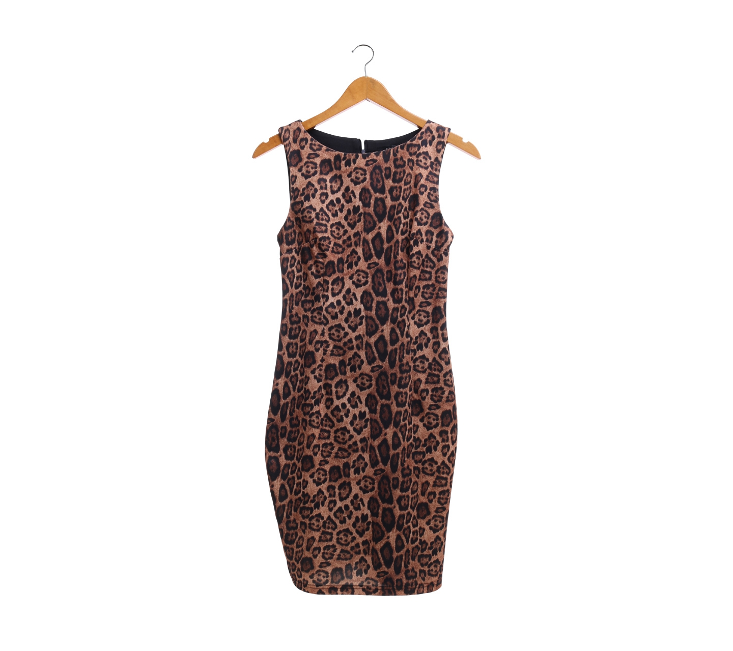 Nichii Brown & Black Leopard Mini Dress