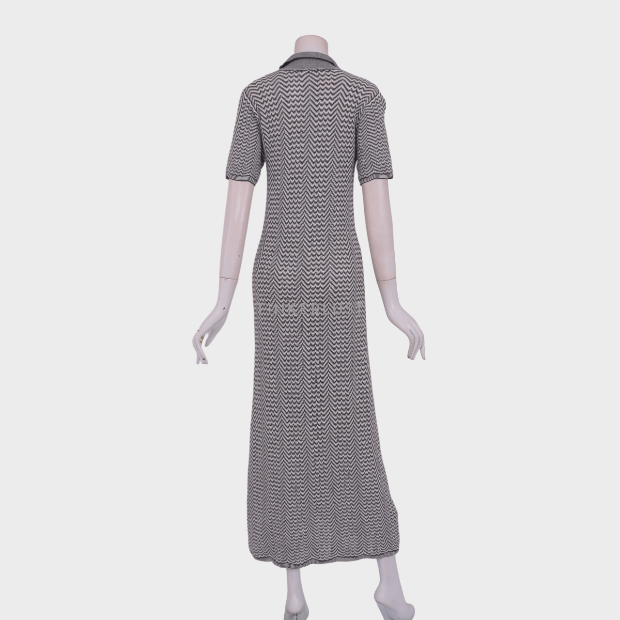 Duma Black & White Pattern Long Dress