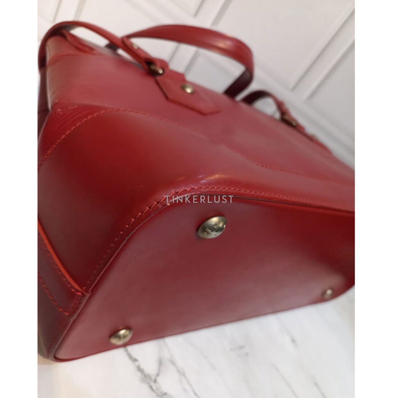 Louis Vuitton Bagatelle GM 2009 Red Epi Leather Shoulder Bag