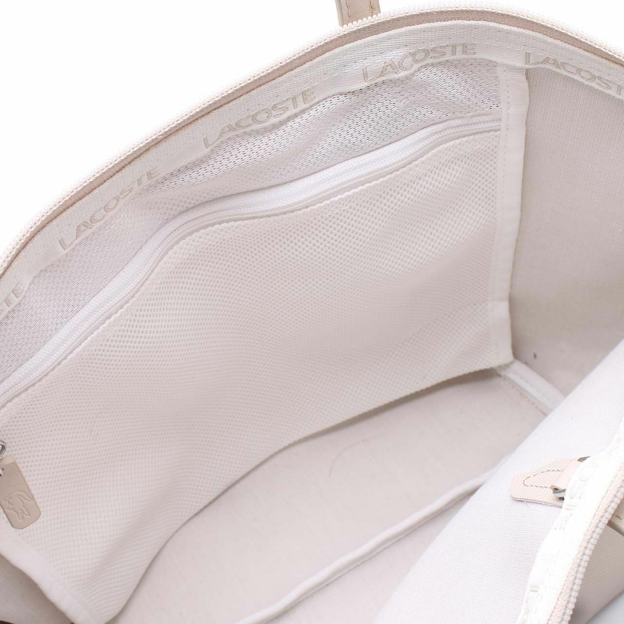 Lacoste Beige Women's L.12.12 Concept Small Zip Tote Bag