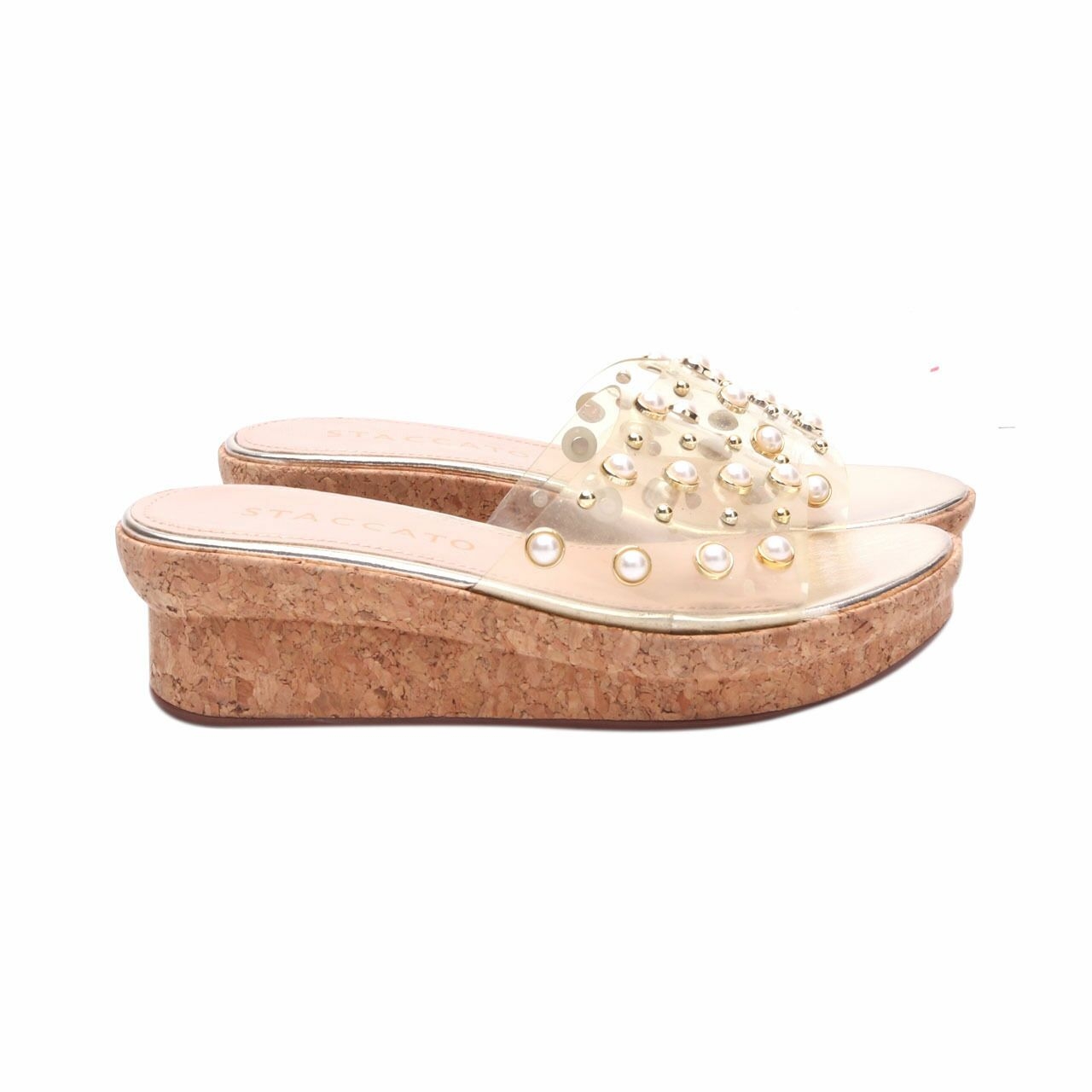 Staccato Gold & Clear Sandals