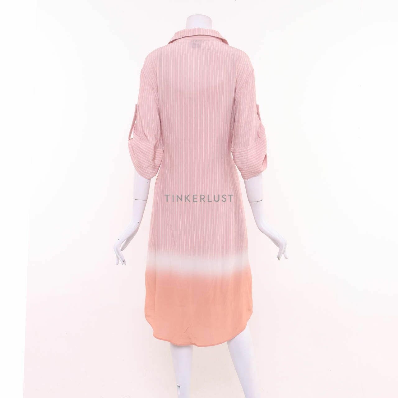 Lily Pink Stripes With Inner Shirt Midi Dress