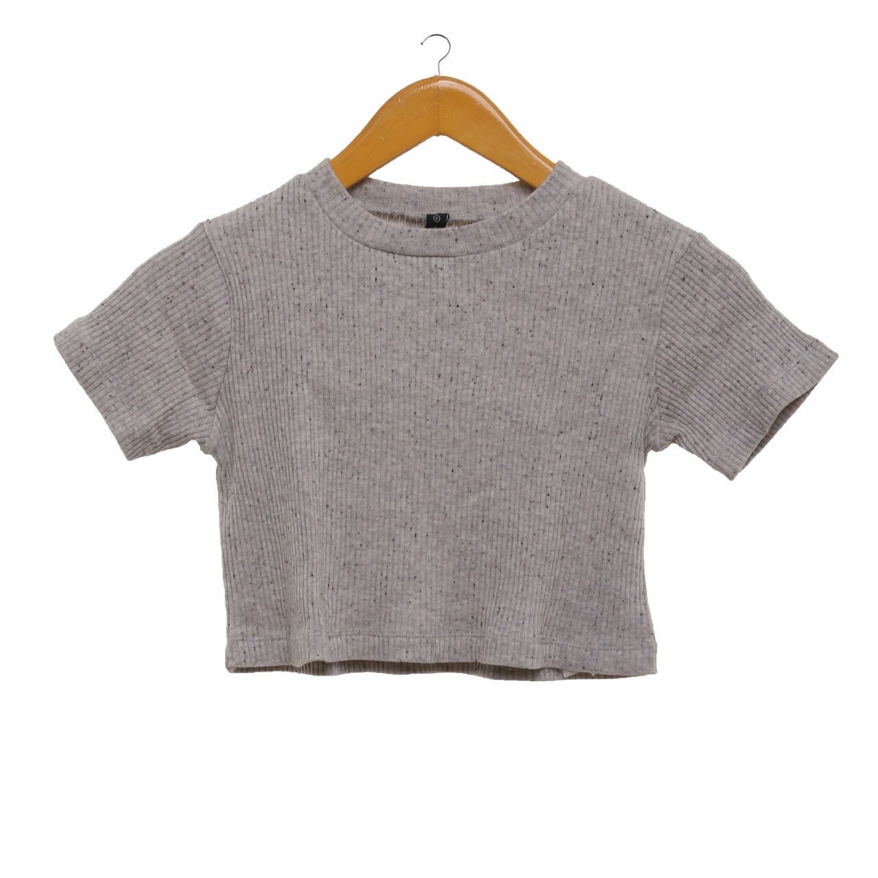 Wearstatuquo Grey Crop T-Shirt