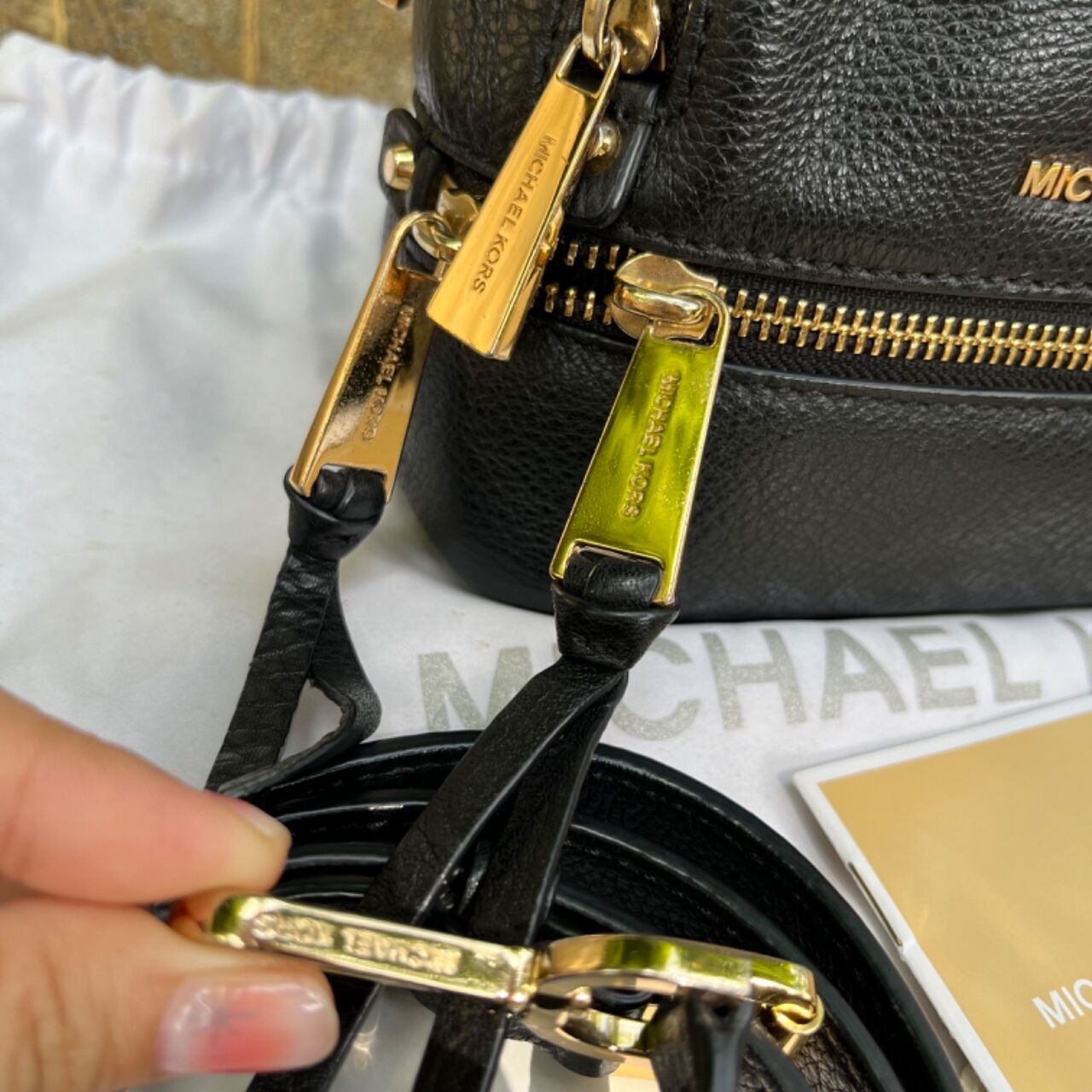 Michael Kors Rhea Convertible Black Backpack