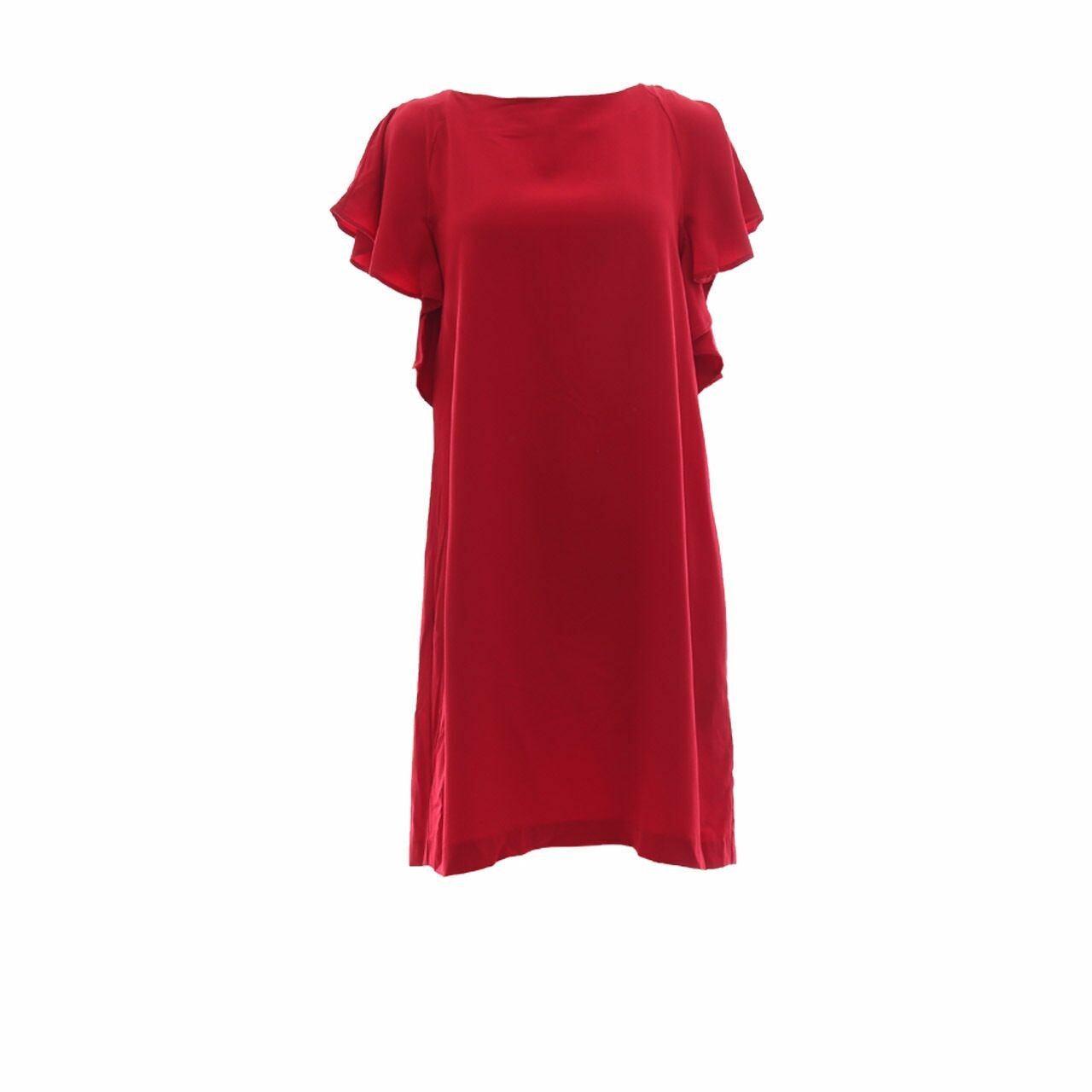 Zara Red Back Cut Out Mini Dress
