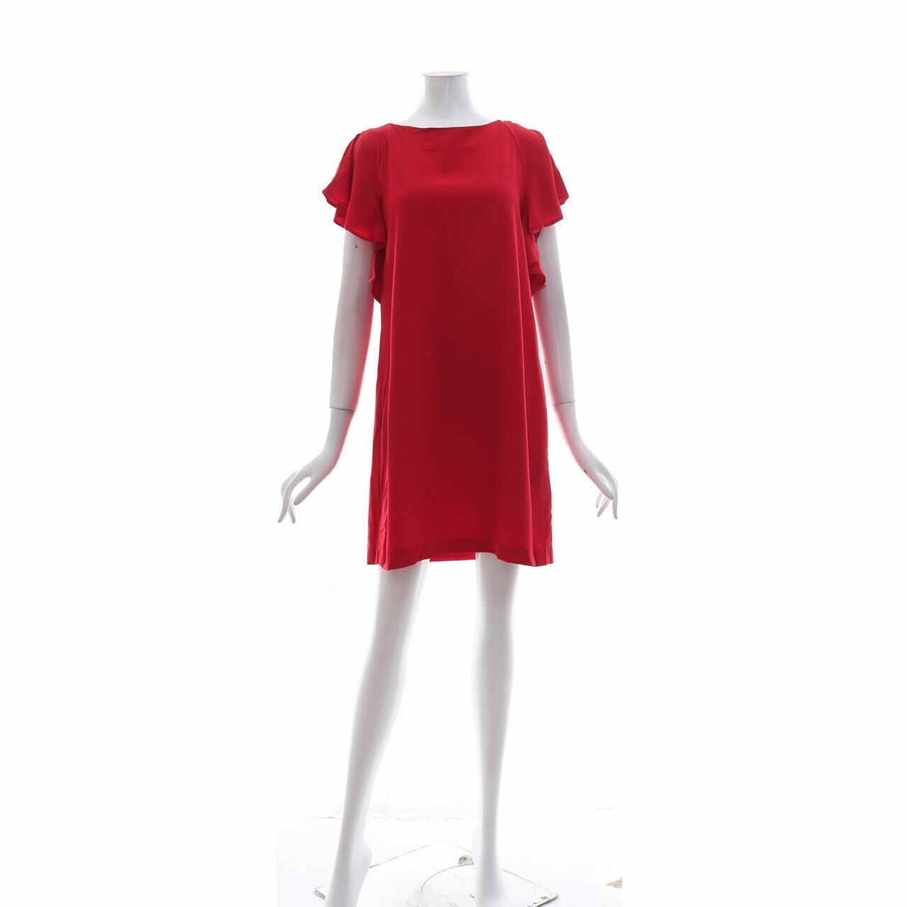 Zara Red Back Cut Out Mini Dress