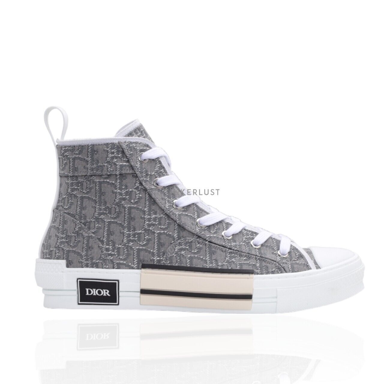 Christian Dior B23 Oblique in Ruthenium-Colored High Top Sneakers