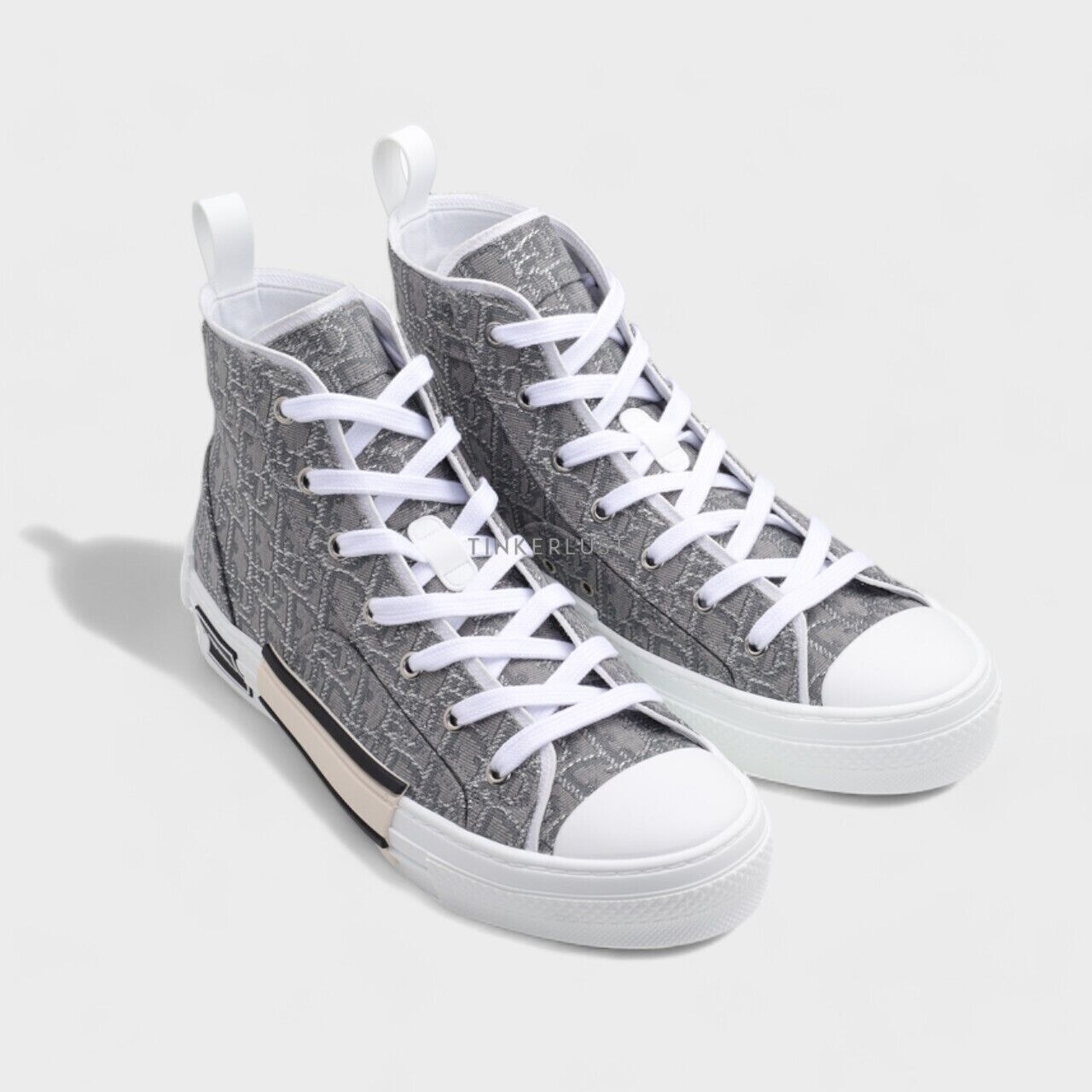 Christian Dior B23 Oblique in Ruthenium-Colored High Top Sneakers