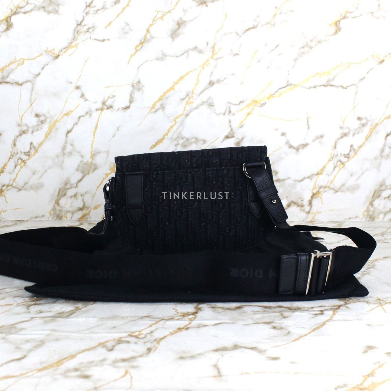 Christian Dior Oblique Jacquard Saddle Shoulder Bag