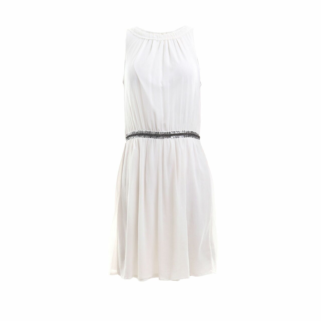 Zara Off White Sequin Mini Dress