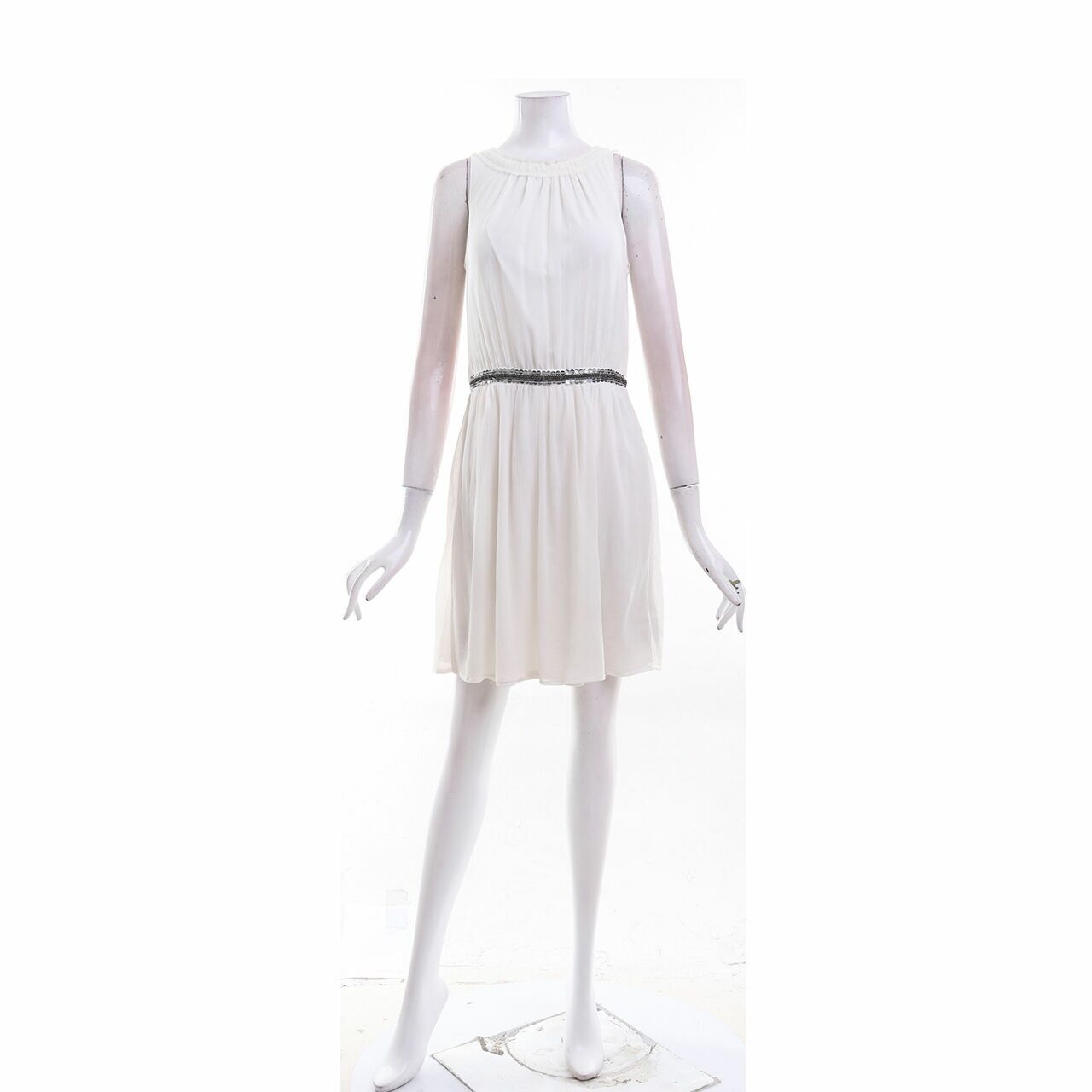 Zara Off White Sequin Mini Dress