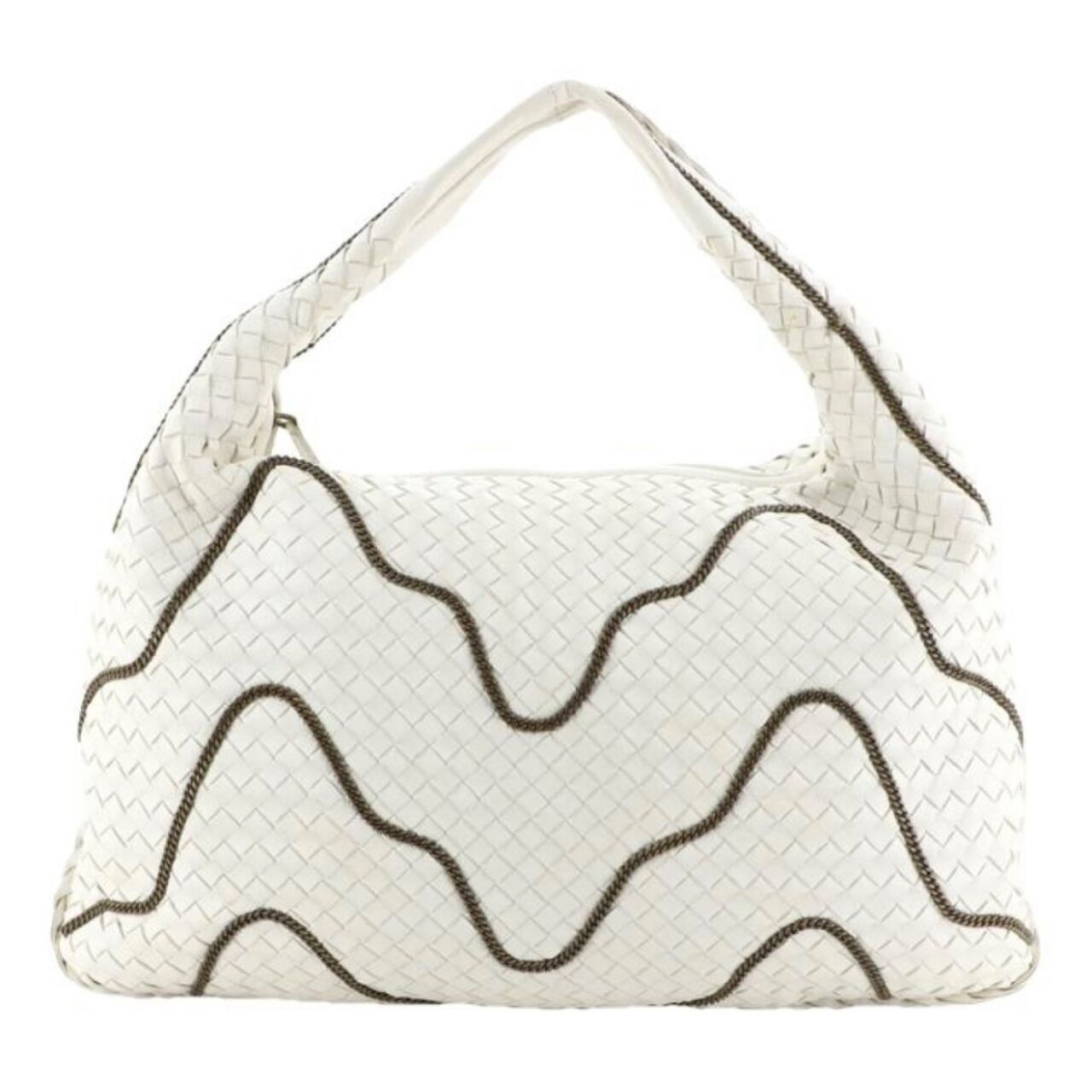 Bottega Veneta Intrecciato Chain White Limited Edition Nappa Hobo Bag