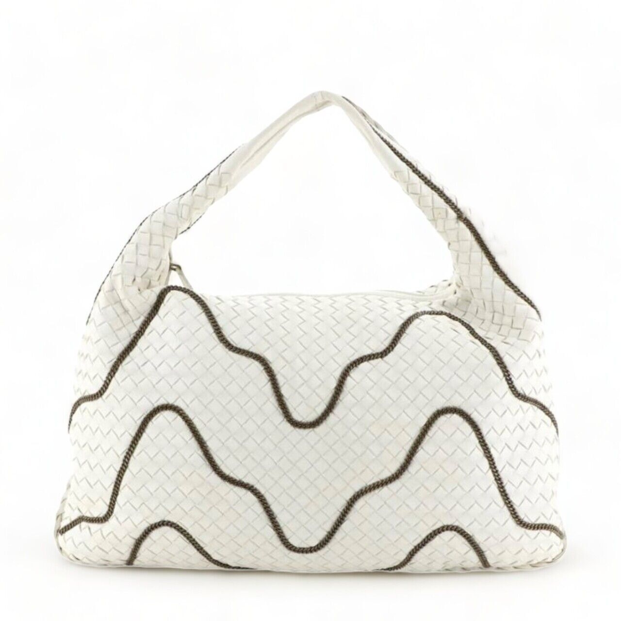 Bottega Veneta Intrecciato Chain White Limited Edition Nappa Hobo Bag