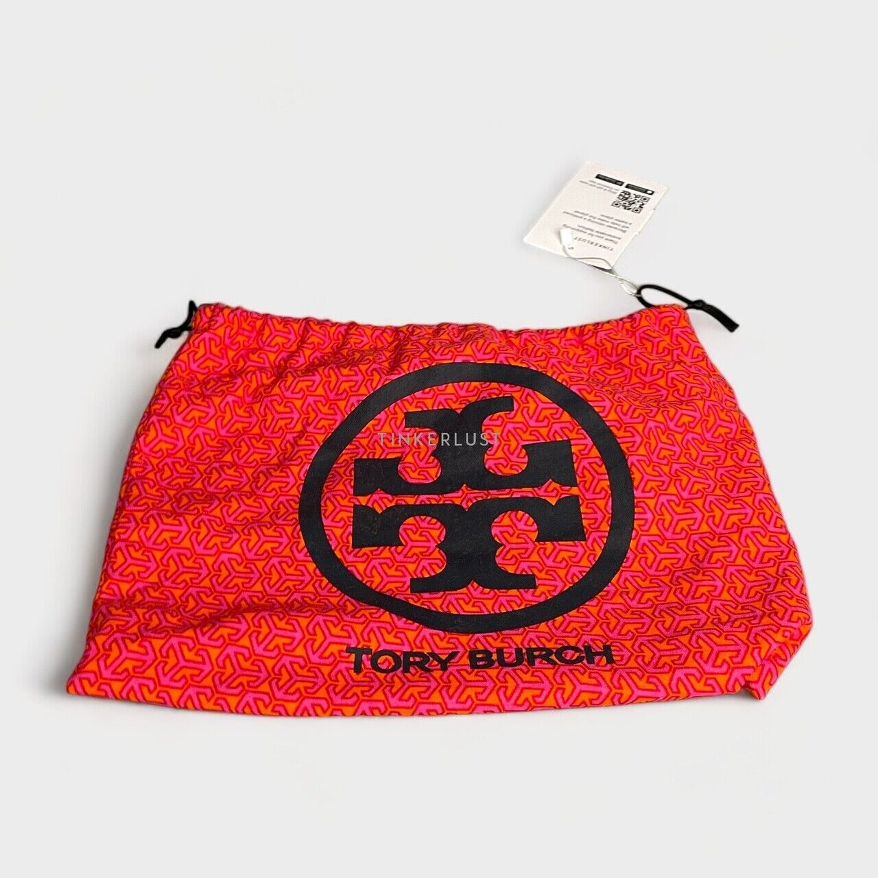Tory Burch Logo Black Leather Shoulder Bag