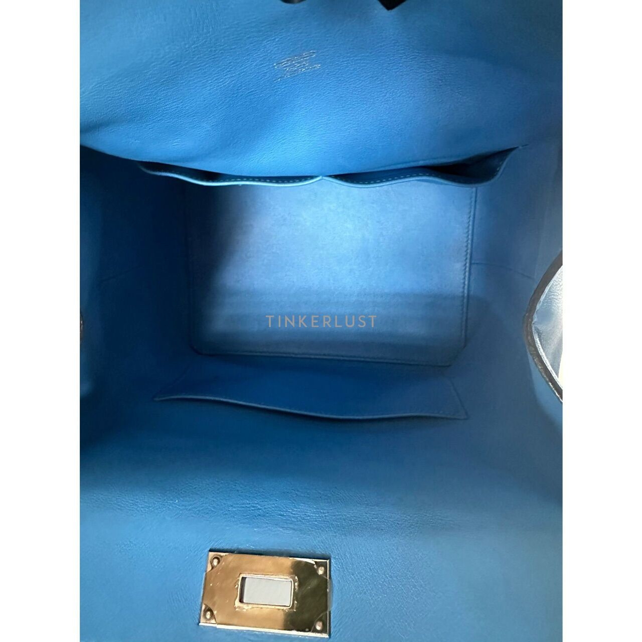 Hermes Toolbox 20 Blue Paradise #R PHW Satchel