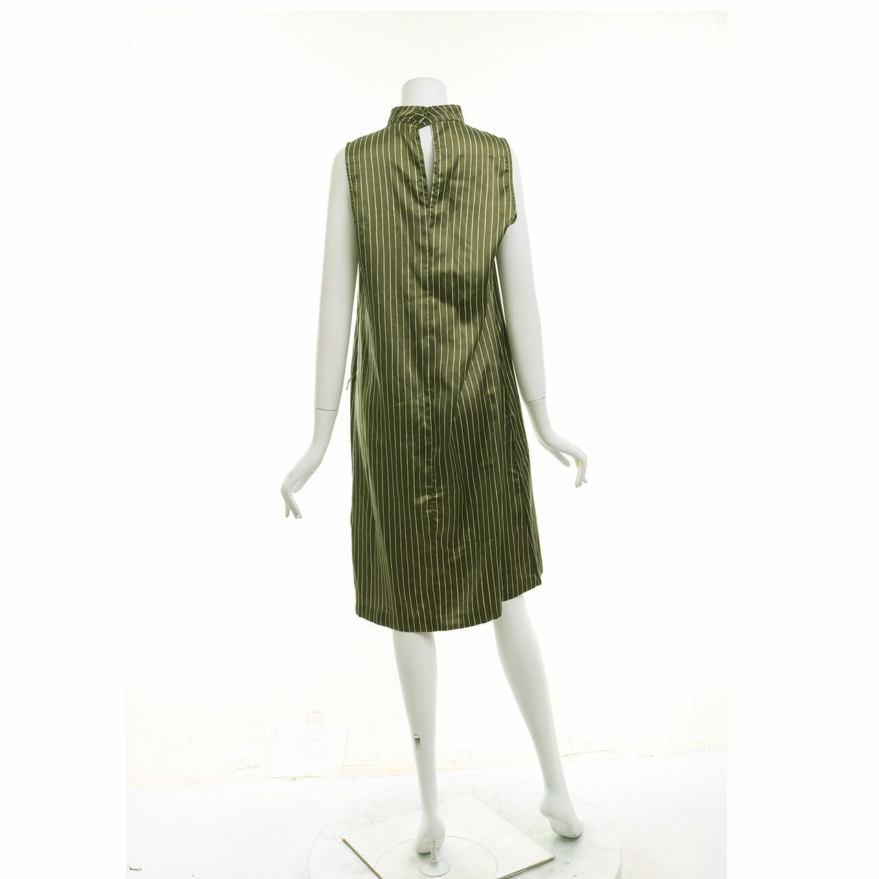 H&M Olive Stripes Midi Dress