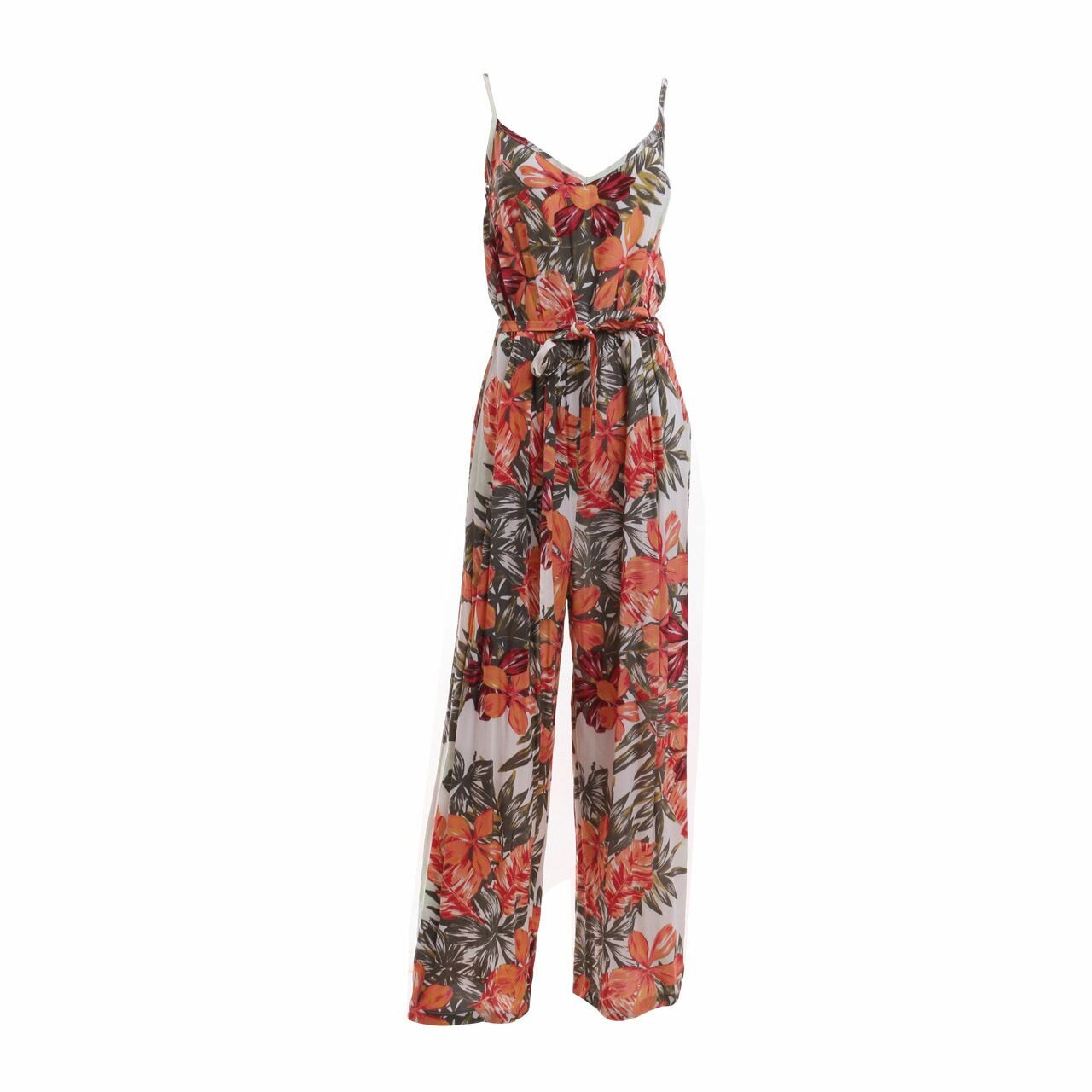 New Look White Floral Jumpsuit