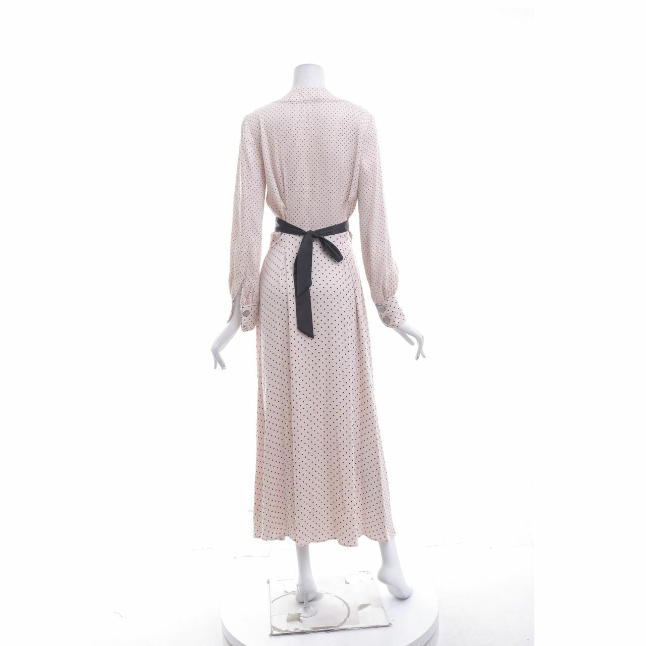 Massimo Dutti Soft Pink Polkadots Long Dress