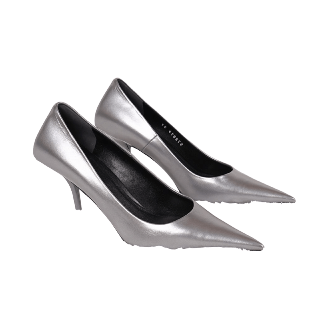 Balenciaga Silver Plaid Heels