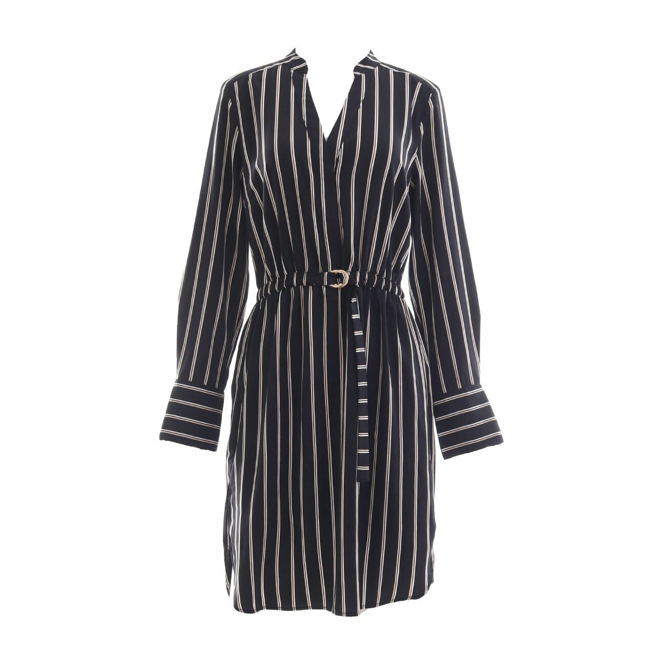 H&M Black Stripes Midi Dress