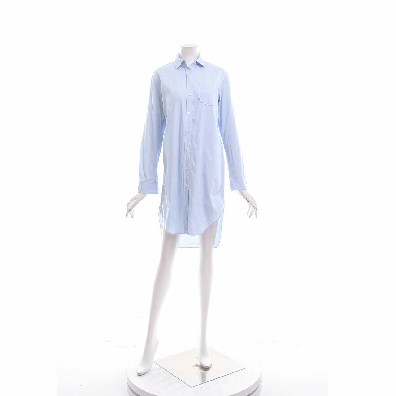 Zara Blue & White Stripes Midi Dress