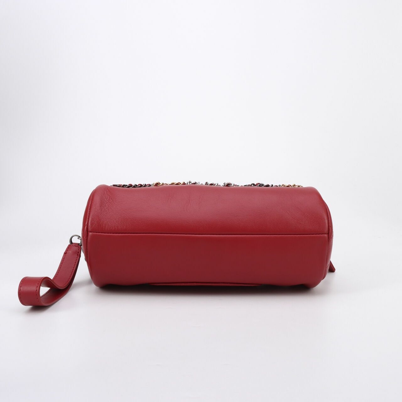 Chanel Signature Bowling Bag Calfskin Red Sling Bag