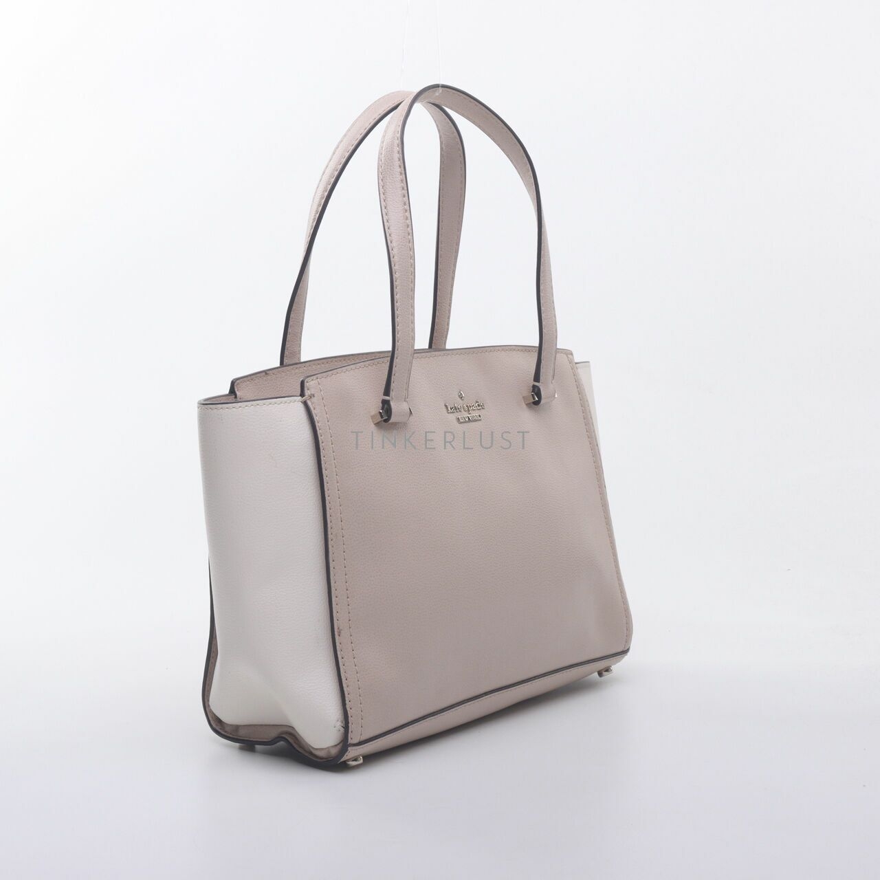 Kate Spade Beige Geraldine Patterson Drive Two-toned Leather Bag