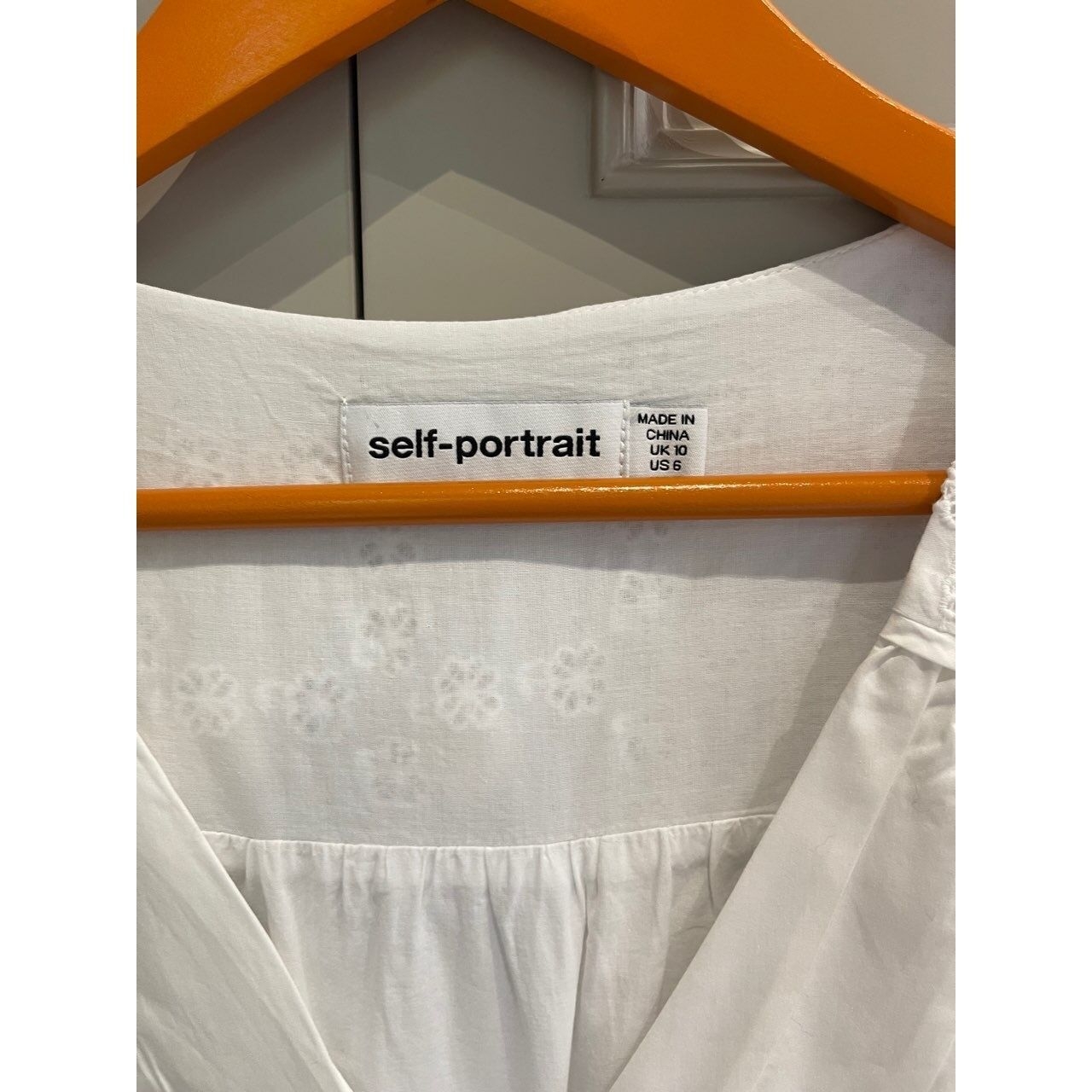 Self Portrait Short Jumpsuit With Broderie Anglaise In White