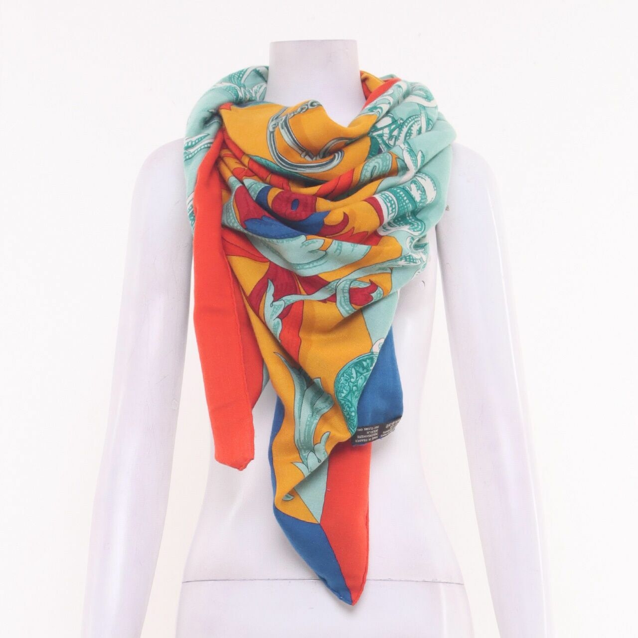 Hermes Cavalcadour Red & Green Shawl