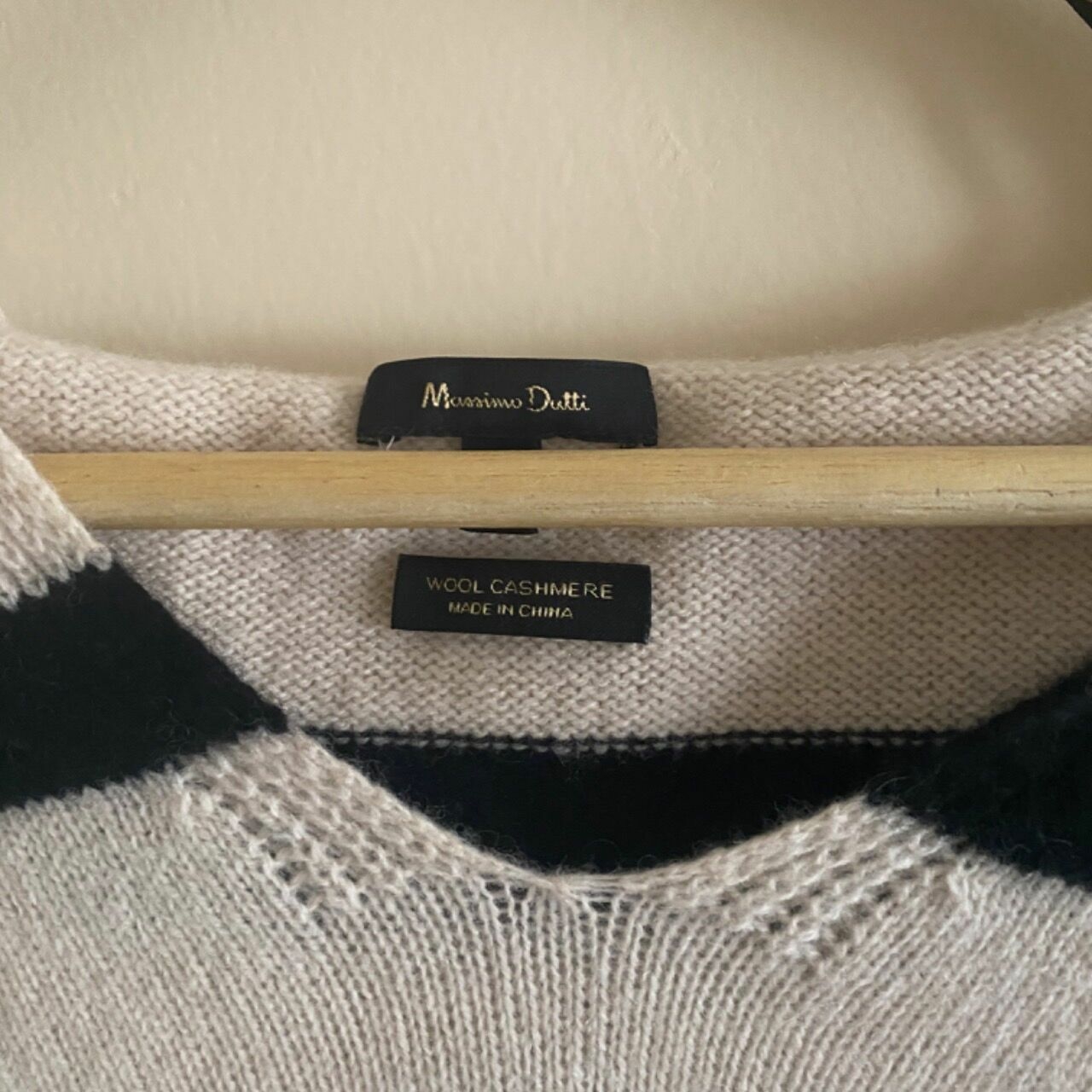Massimo Dutti Beige Stripes Sweater