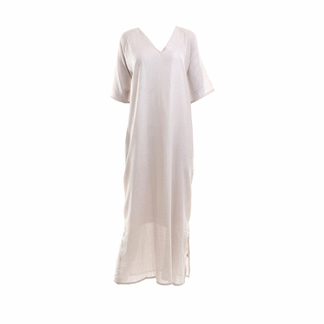 Nikicio White Label Cream Arang Shimmer Long Dress