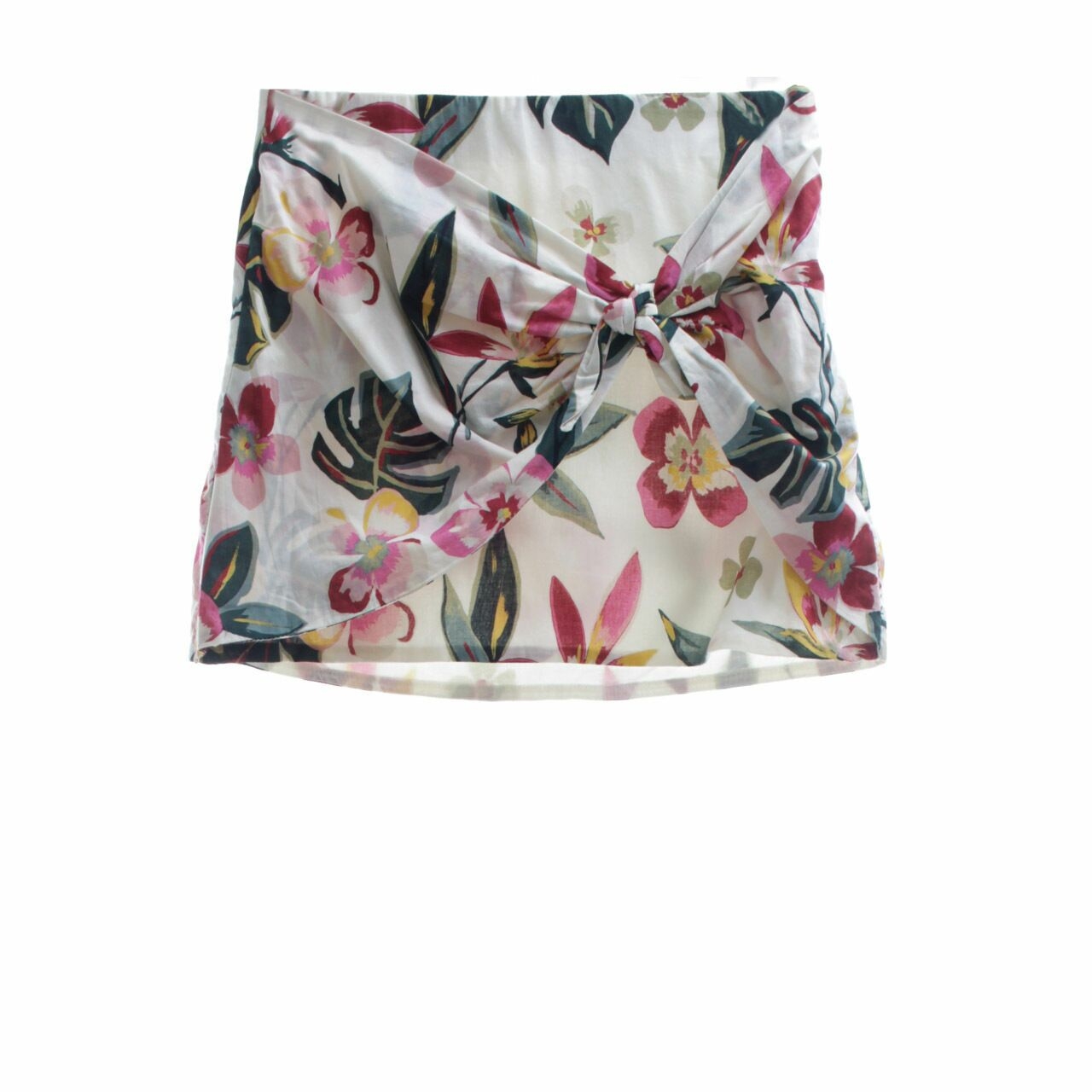 Zara Cream Floral Mini Skirt