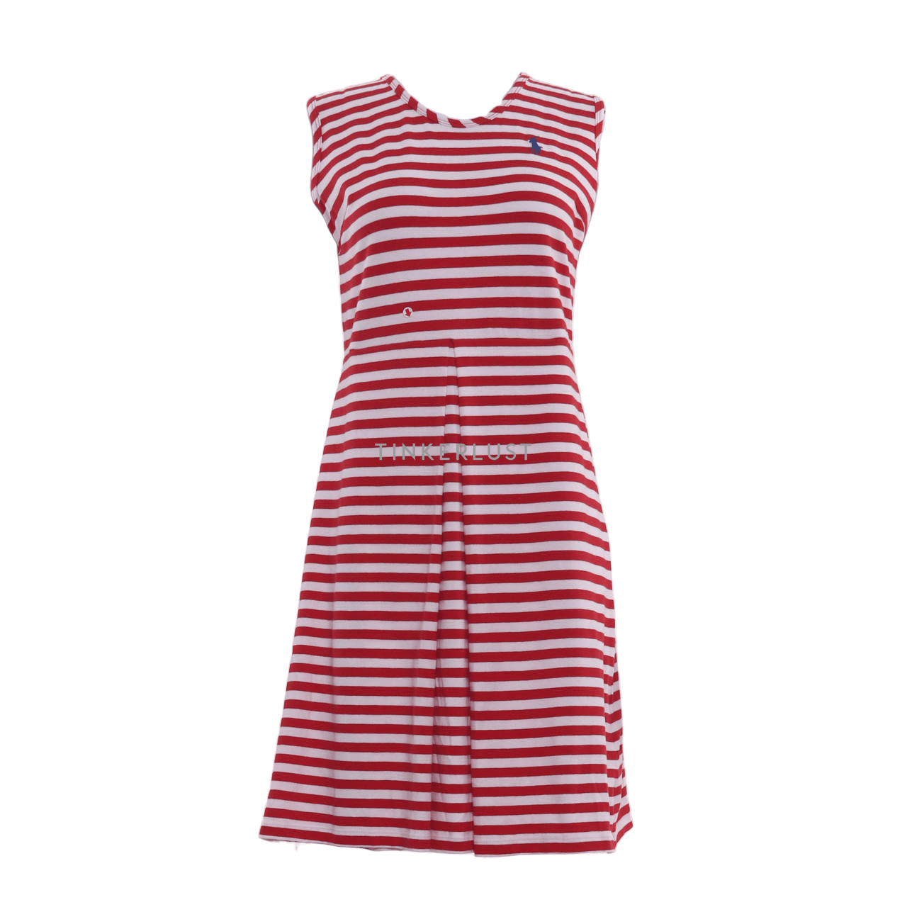 Polo Ralph Lauren Red & White Stripes Mini Dress