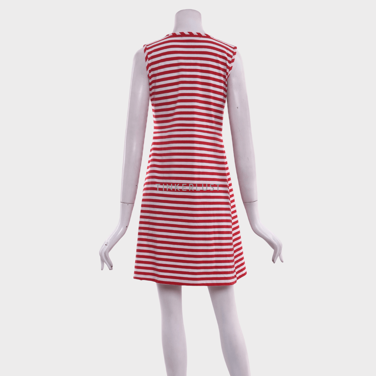 Polo Ralph Lauren Red & White Stripes Mini Dress