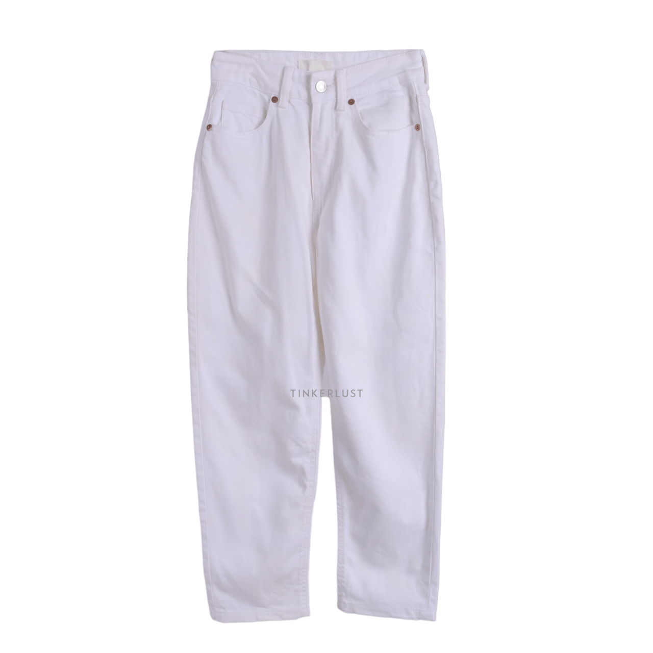 H&M White High Waist Jeans Long Pants