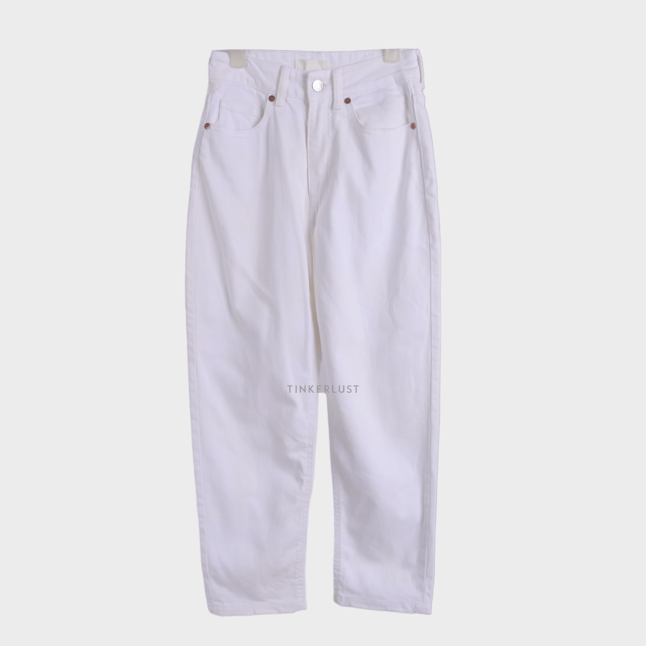 H&M White High Waist Jeans Long Pants