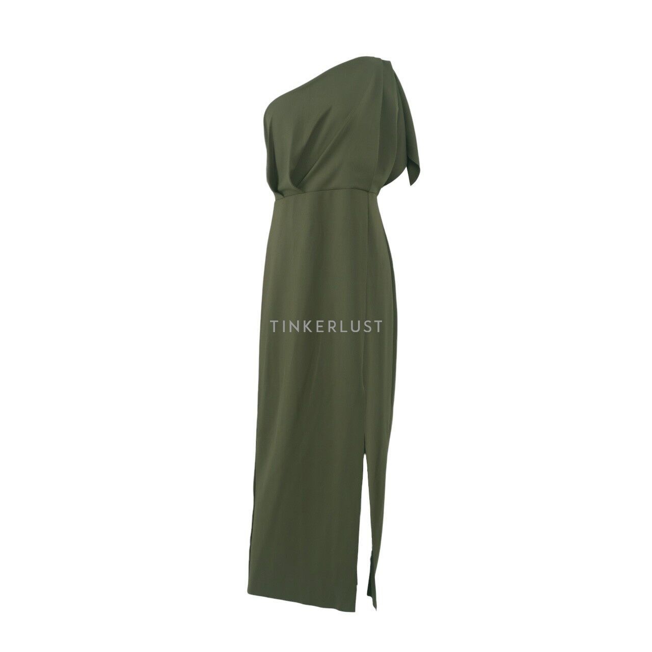 Foxquinn Dark Green Slit Long Dress