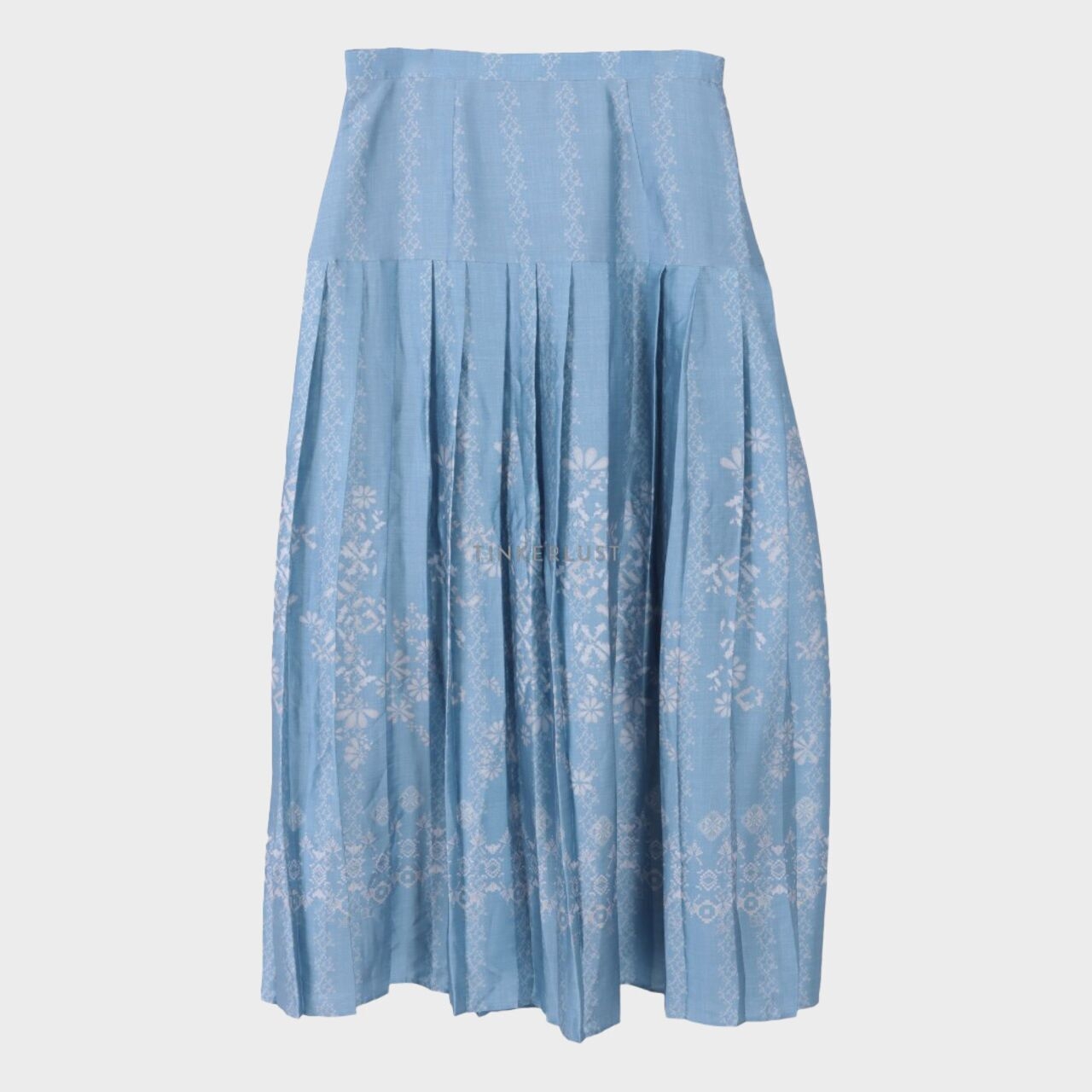 Benang Jarum X KHANAAN Khanum Maxi Skirt - Misty Blue
