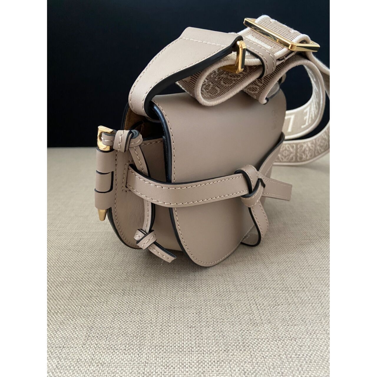Loewe Gate Mini Beige Leather GHW Sling Bag