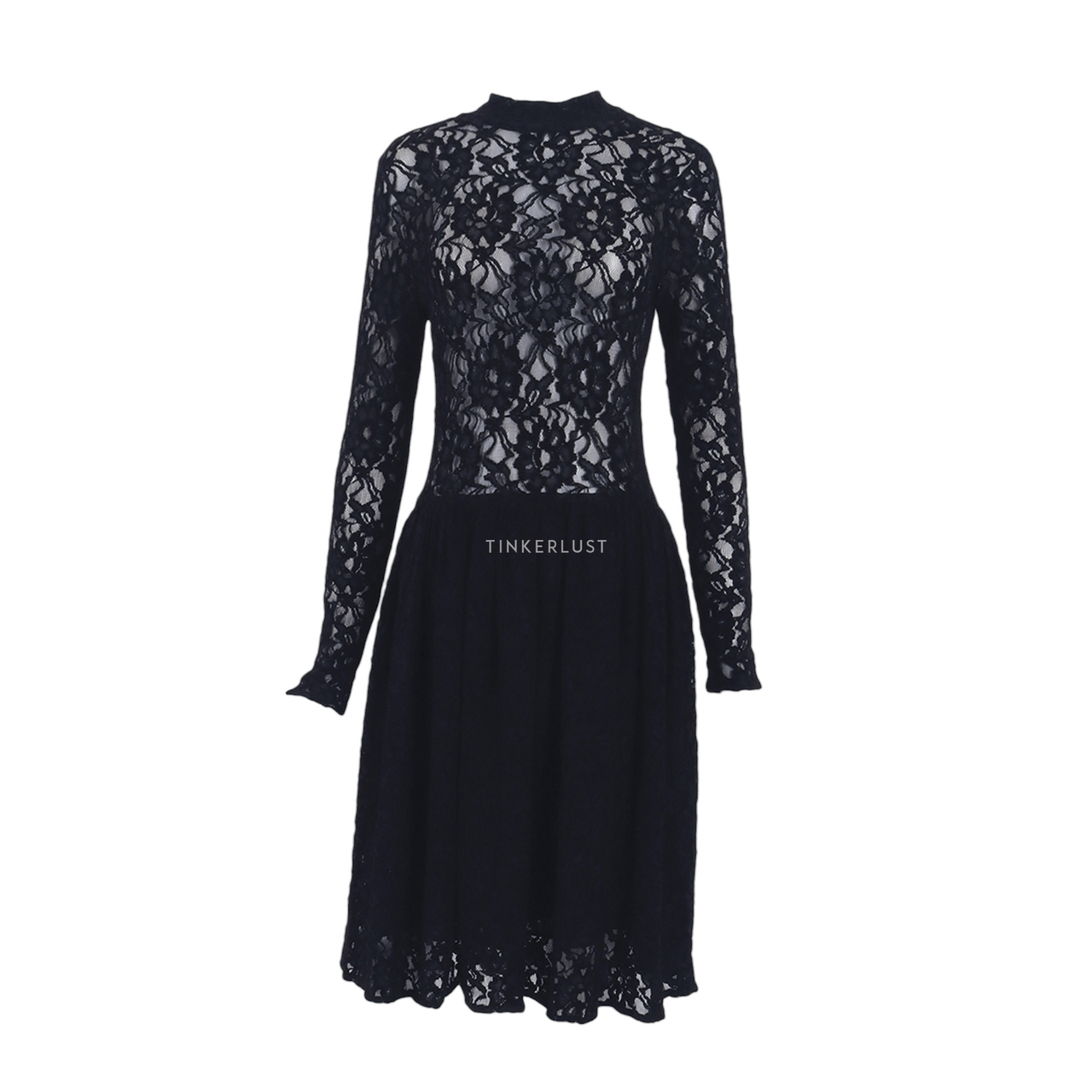 Zara Black Lace Midi Dress