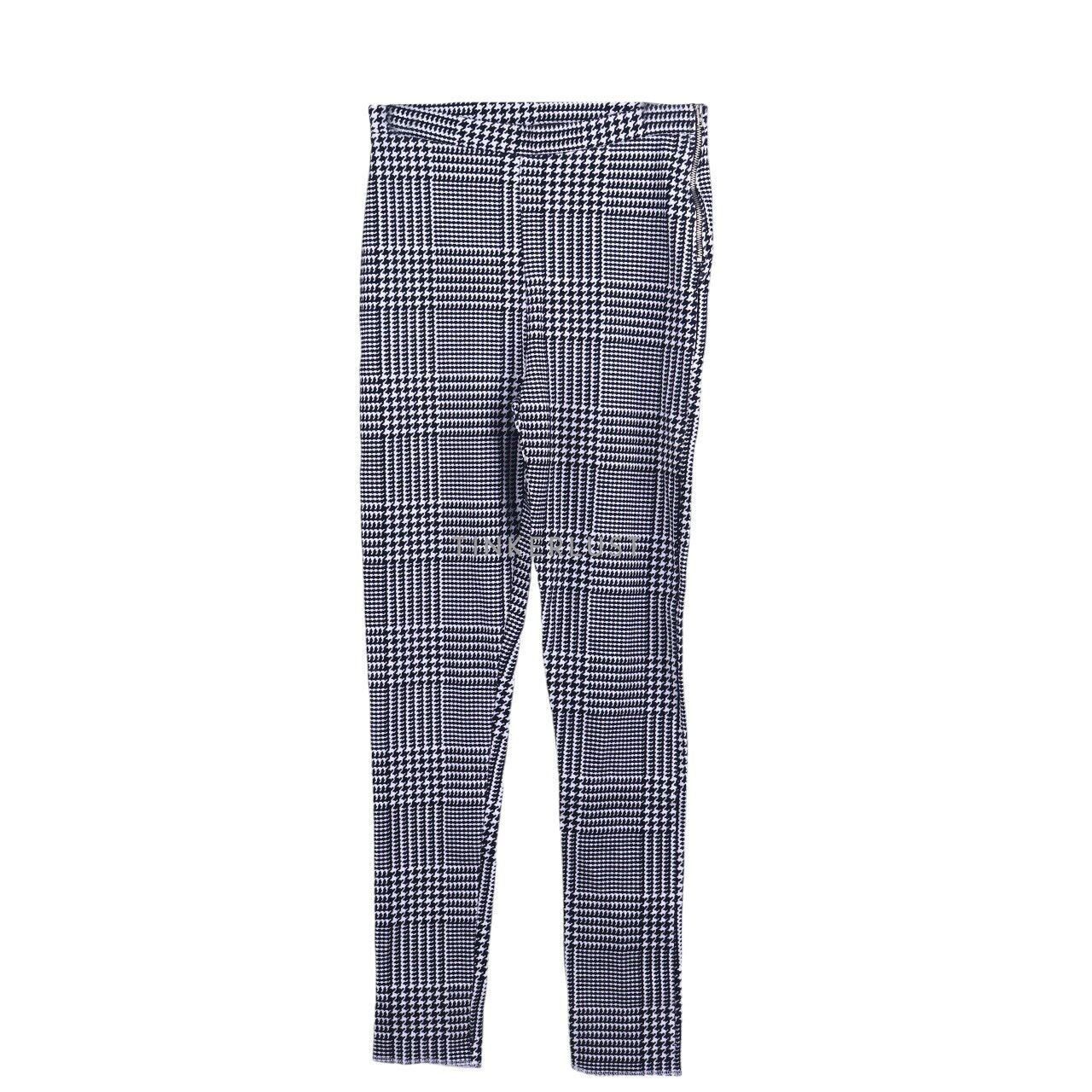 Topshop Black & White Houndstooth Long Pants