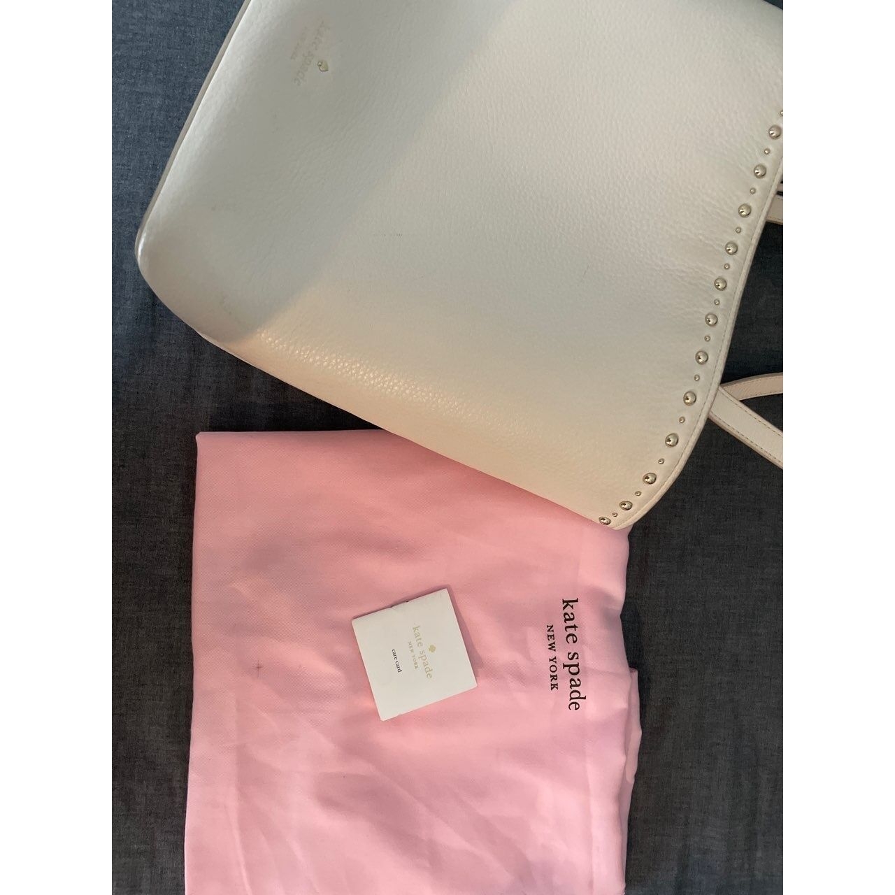 Kate Spade Hayes Street Studded Hattie Off White Tote Bag